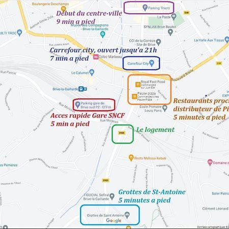 Logement A Brive Avec Terrasse Et Climatisation - Pres De La Gare Et Du Centre-Ville - Wifi Et Stationnement Gratuit Εξωτερικό φωτογραφία