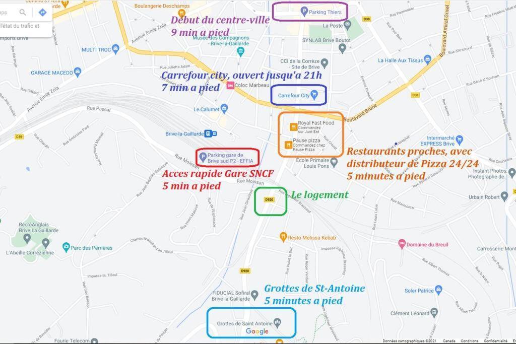 Logement A Brive Avec Terrasse Et Climatisation - Pres De La Gare Et Du Centre-Ville - Wifi Et Stationnement Gratuit Εξωτερικό φωτογραφία